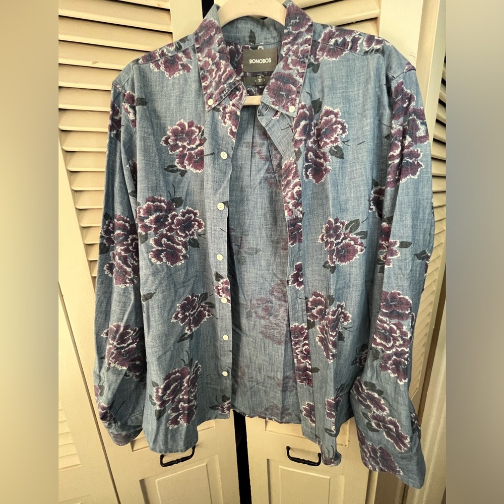BONOBOS Slim Fit Long Sleeve Button Down Medium
